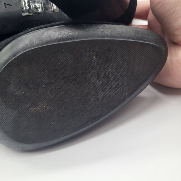 Aquatalia Women's SZ 7 Darianna Black Suede Chunky Heeled Boots Booties #410259 - Picture 9 of 12